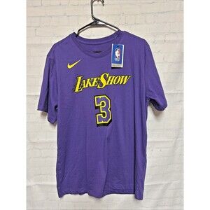 Nike Lakers Anthony Davis #3 Lake Show Men’s Size Large T-Shirt NBA Purple